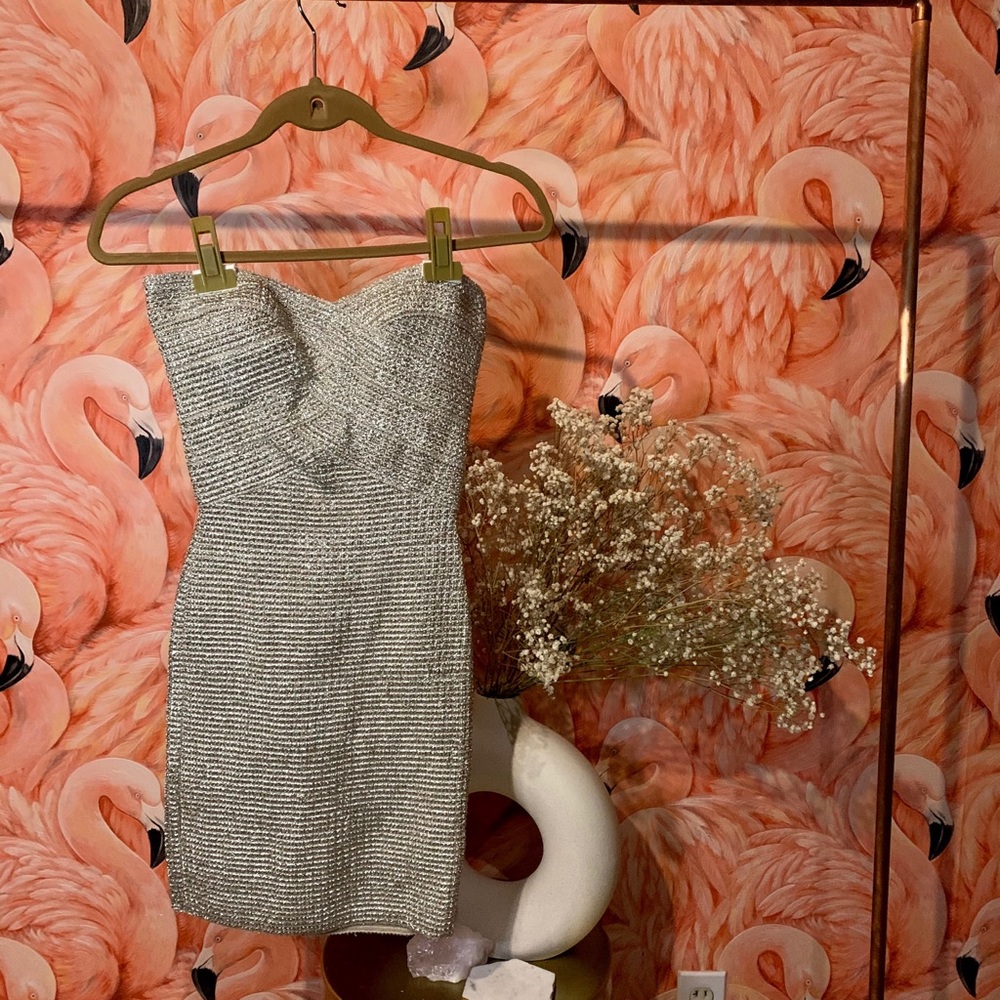 Light Gold strapless dress